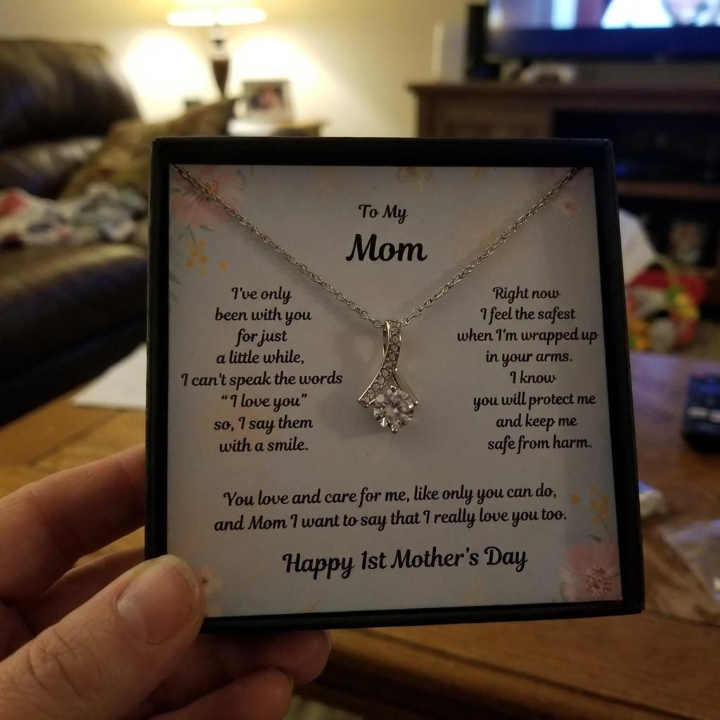 Customer photo review of 1st Mother's Day - Mom Necklace