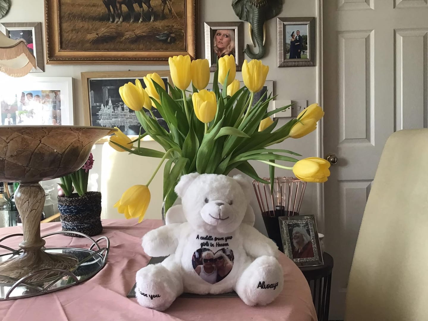 Customer photo review of Design a Personalised Angel Teddy Bear – Add Your Photo, Name or Message