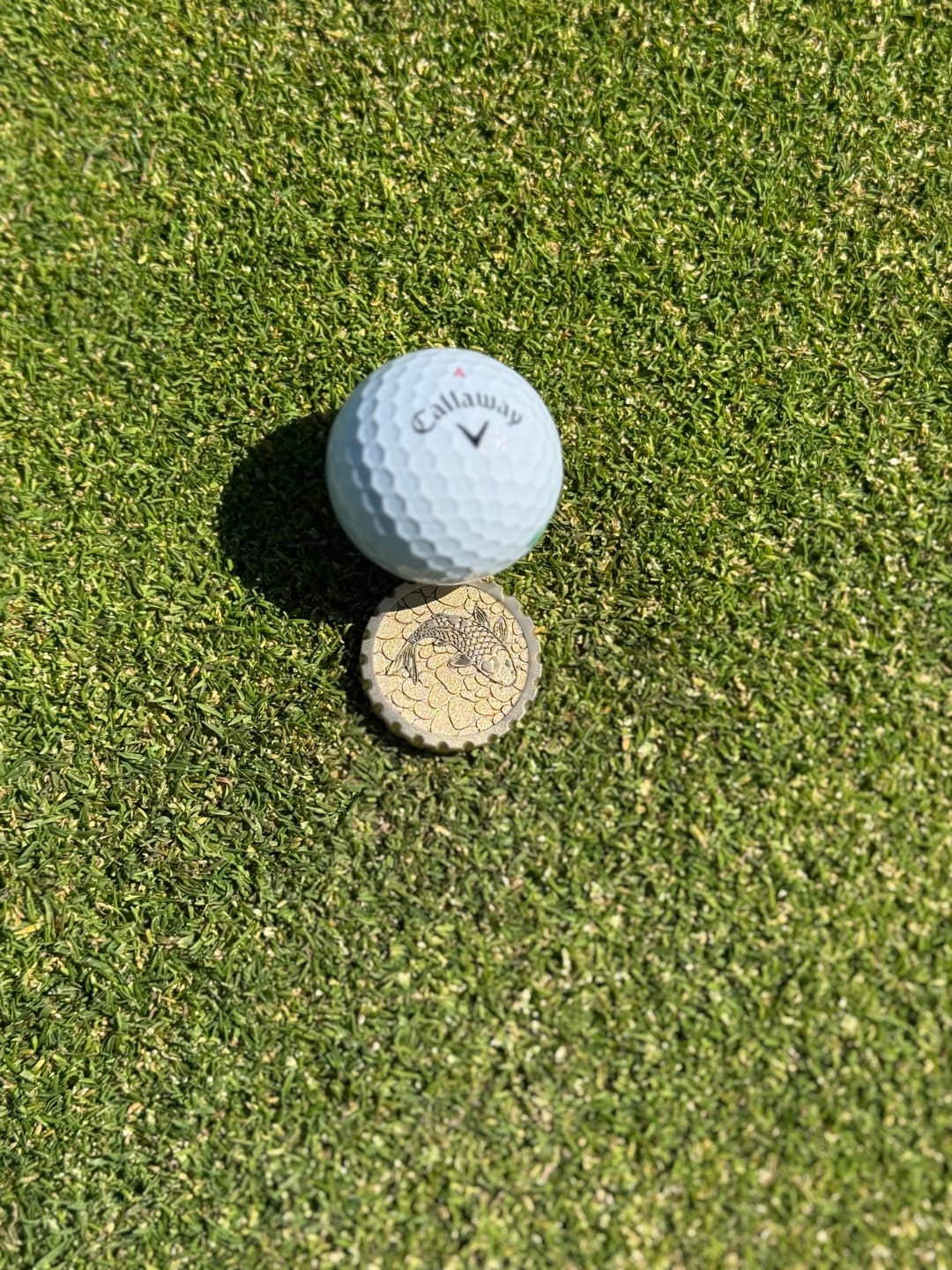 Customer photo review of Koi 2.0 Brass Ball Marker