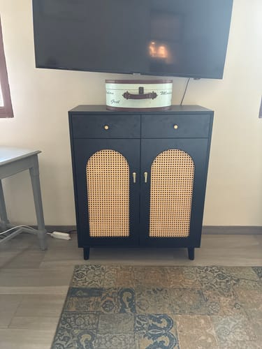 Customer photo review of Zapatera de Estilo Vintage Mueble Organizador Cajones y Puertas