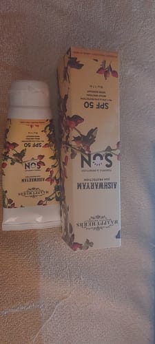 Customer photo review of Aishwaryam SPF50 Powerful,weightless & Moisturizing Sunscreen , Pa++,uva& Uvb Protection