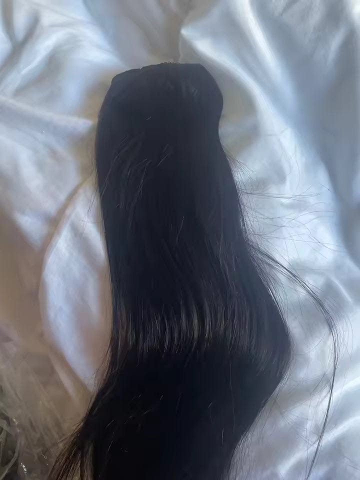 Customer photo review of Remy Clip-In Hair Extensions 100g – Straight