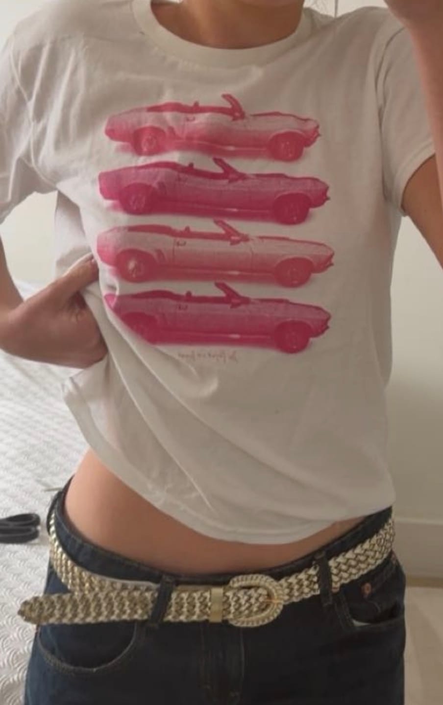 Customer photo review of backseat driver baby tee