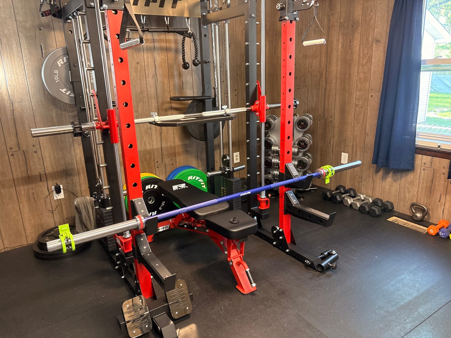 Customer photo review of RitFit Patriotic Star Olympic Bar 20KG