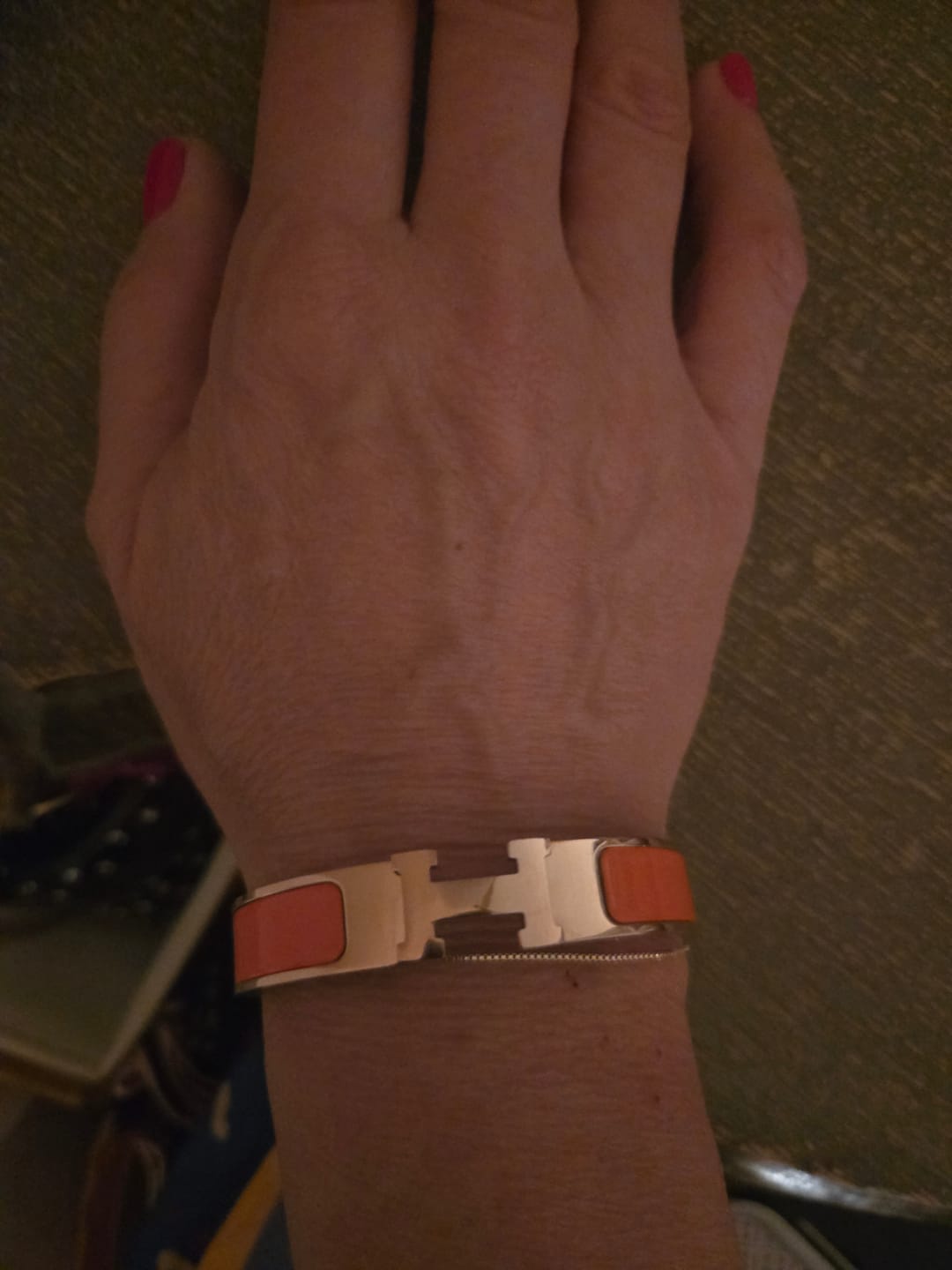 Customer photo review of H ORANGE BRACELET