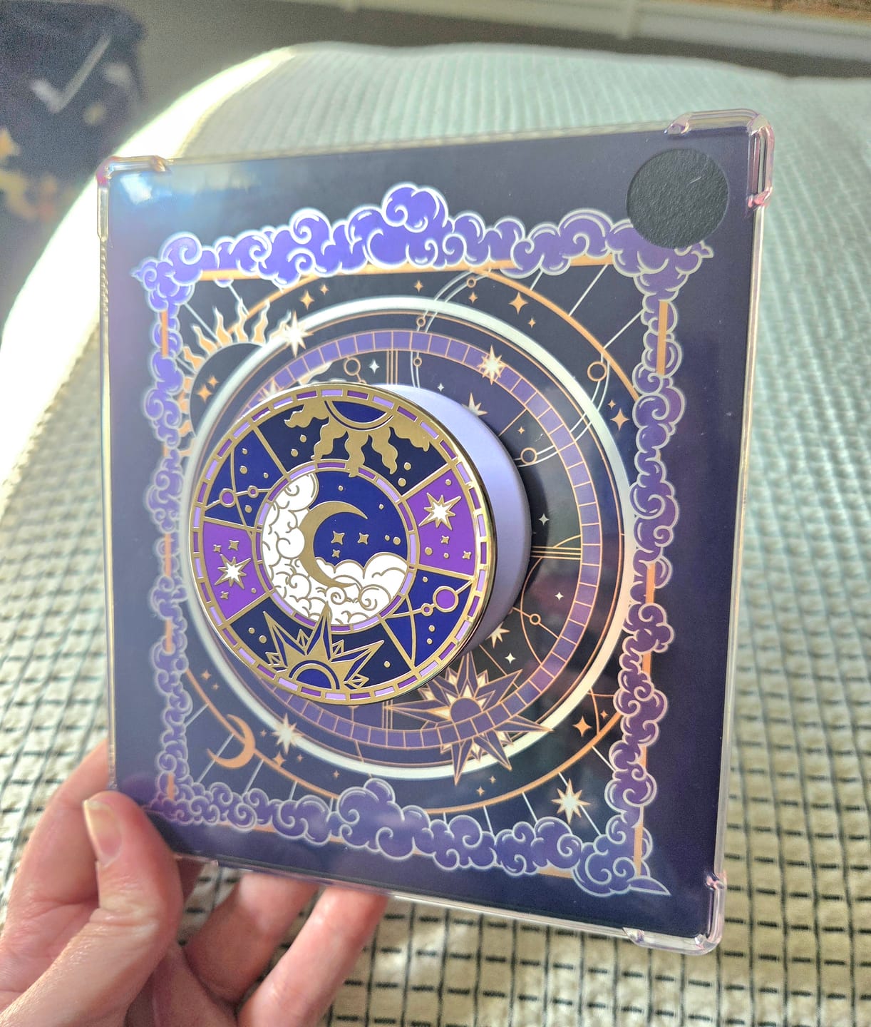 Customer photo review of Otherworldly eReader Sticker Insert - Purple