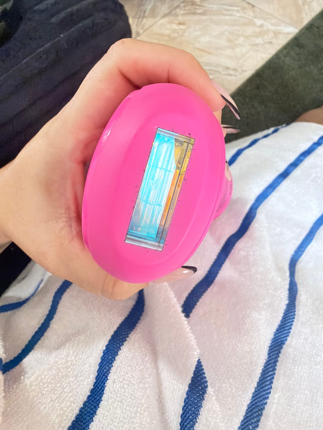 Customer photo review of INIA HAUTE Pro IPL Hair Removal Device