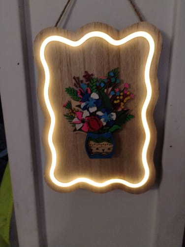Customer photo review of Laser cut multilayer 3D vase flowers table decor svg file