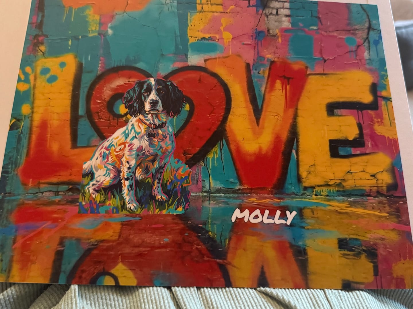 Customer photo review of Streetart -  Personalised Poster