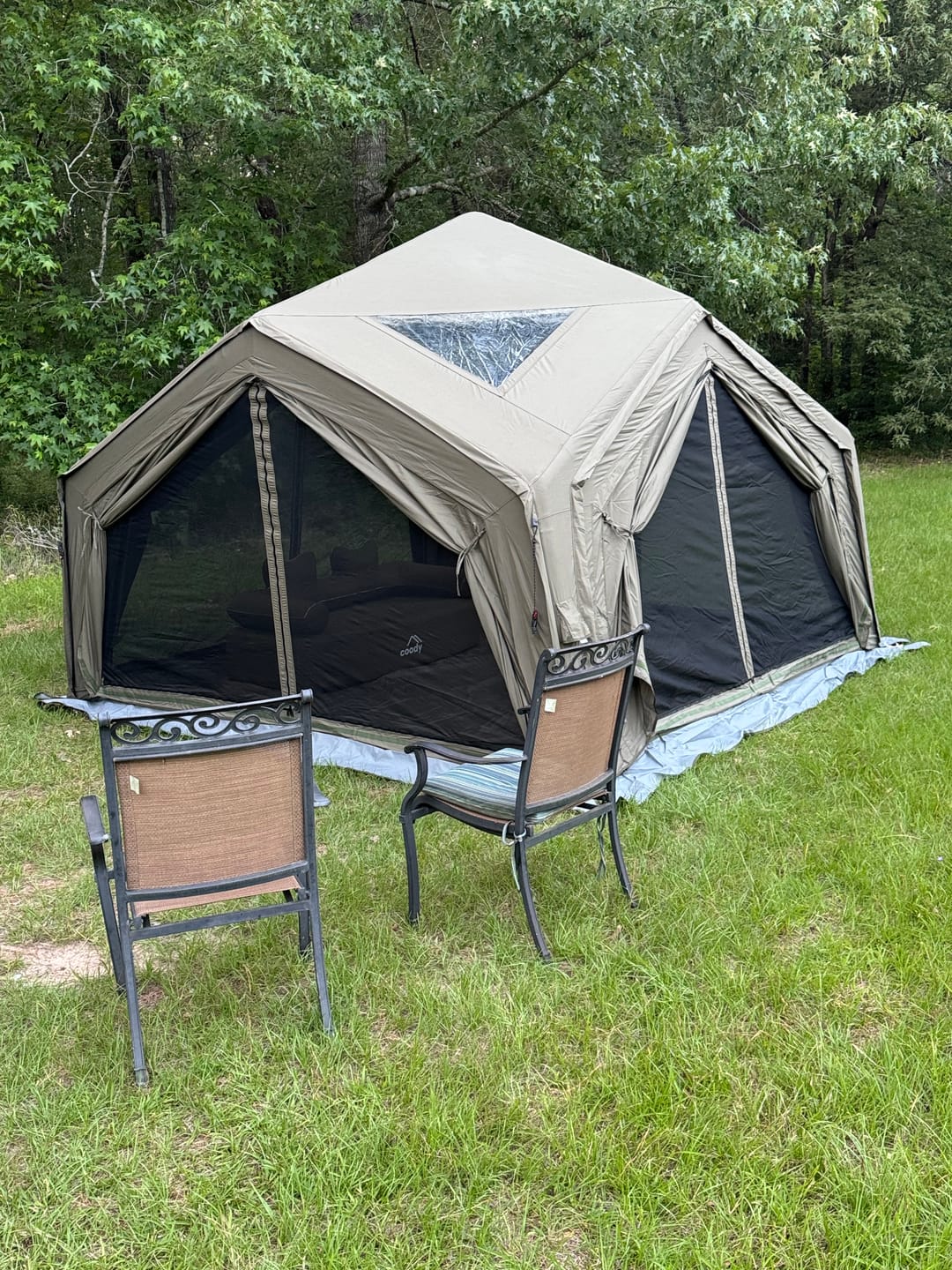 Customer photo review of Coody Hub Shelter Forest Green- Inflatable Tent for Camping (2-6 Person)