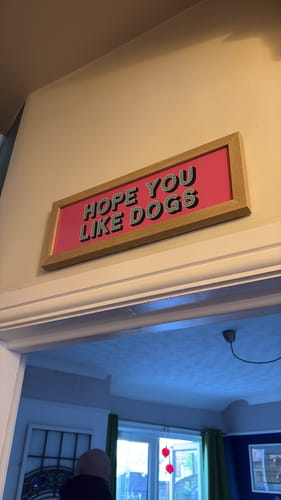 Customer photo review of Hope You Like Dogs Framed Print (New Style)