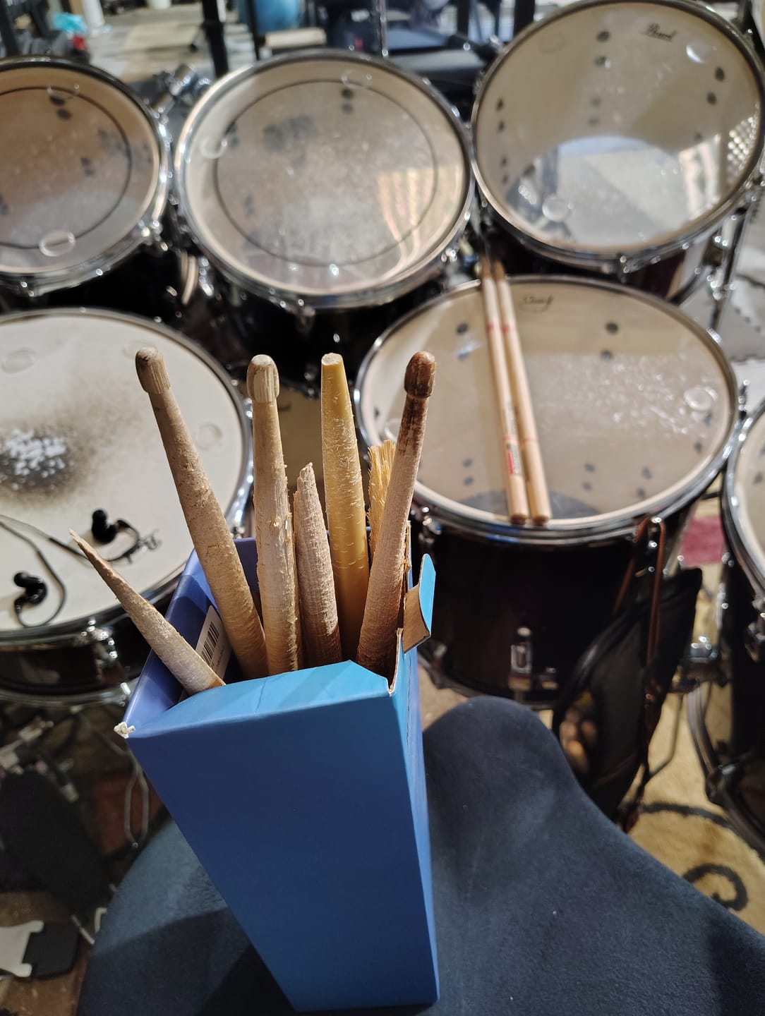 Customer photo review of American Hickory 5B Long Drumsticks