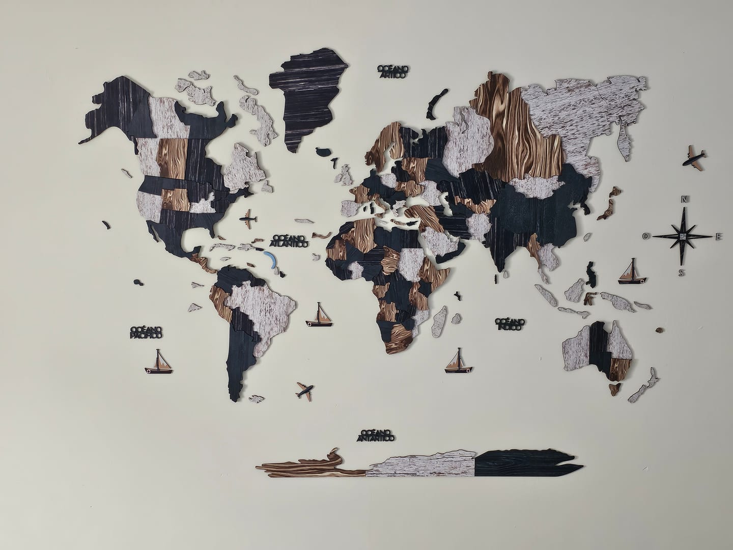 Customer photo review of 3D Wooden World Map Mystery