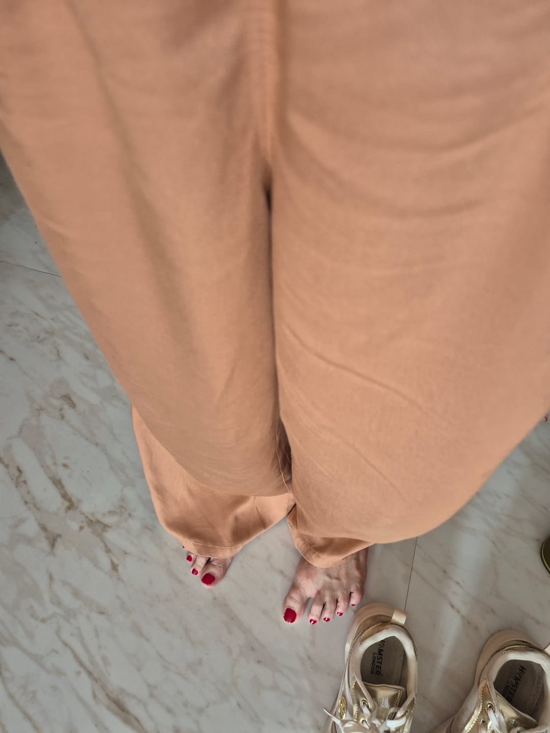 Customer photo review of Women Mocha Mousse Viscose Palazzo Pant