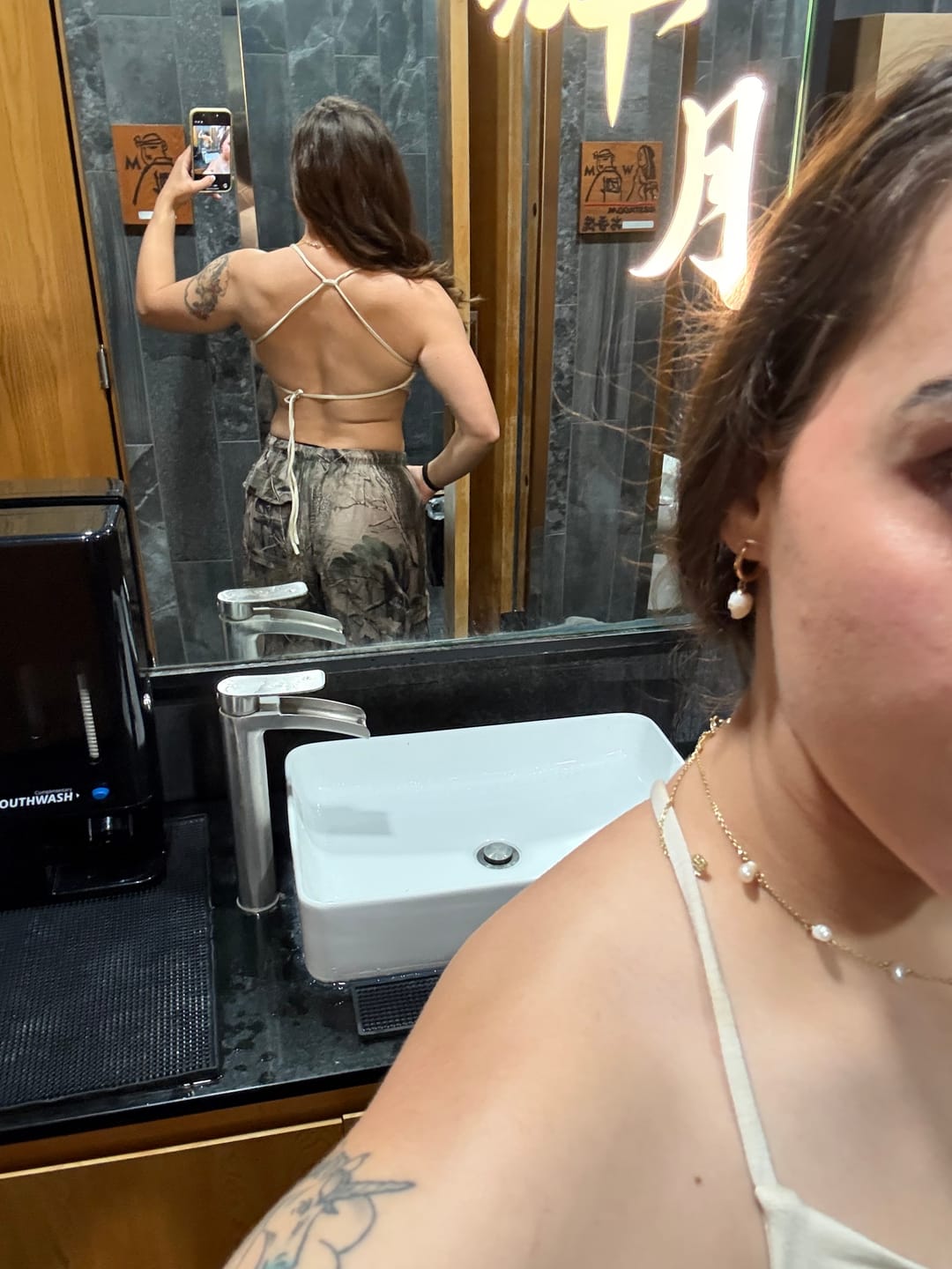 Customer photo review of W4334 Graphic Halter Top