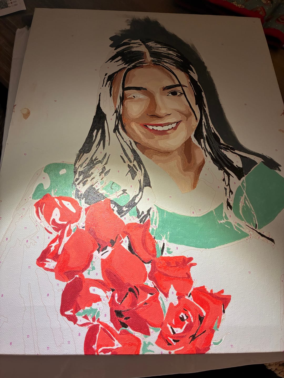 Customer photo review of Custom Paint By Numbers Kit