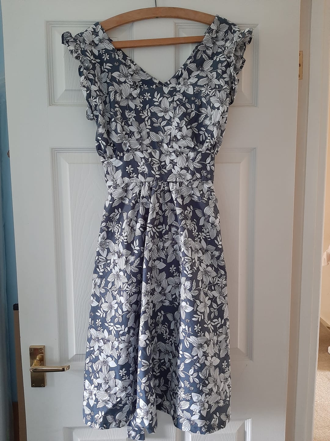Customer photo review of Large Sketched Flowers Cotton Poplin Fabric