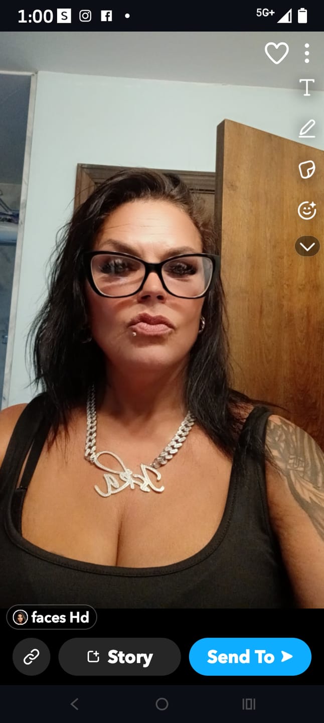 Customer photo review of LUXIIVA® JANICE RHINESTONE CUBAN NAME NECKLACE