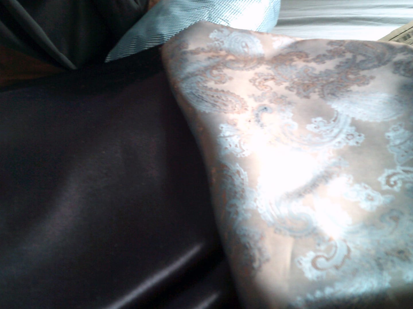Customer photo review of Espresso Brown Satin Fabric