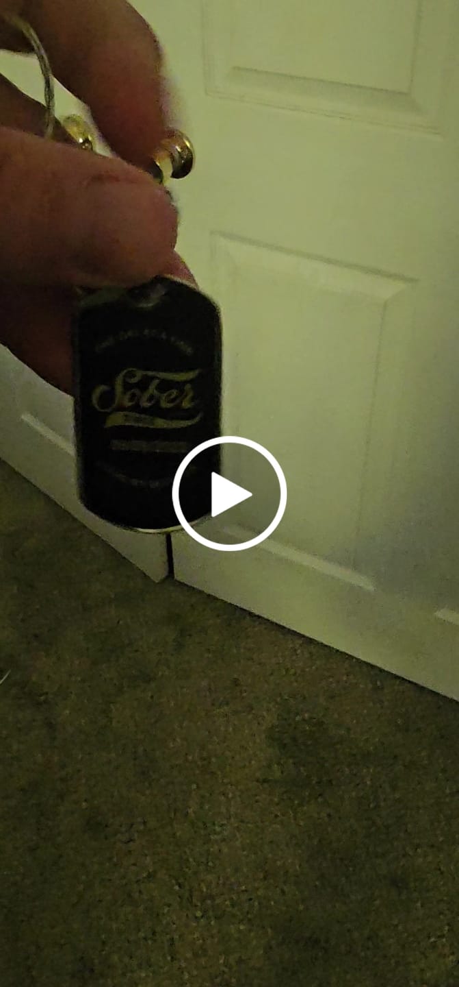Customer video review of Sobriety Gift | Dog Tag with Personalized 'Sober Since' Date