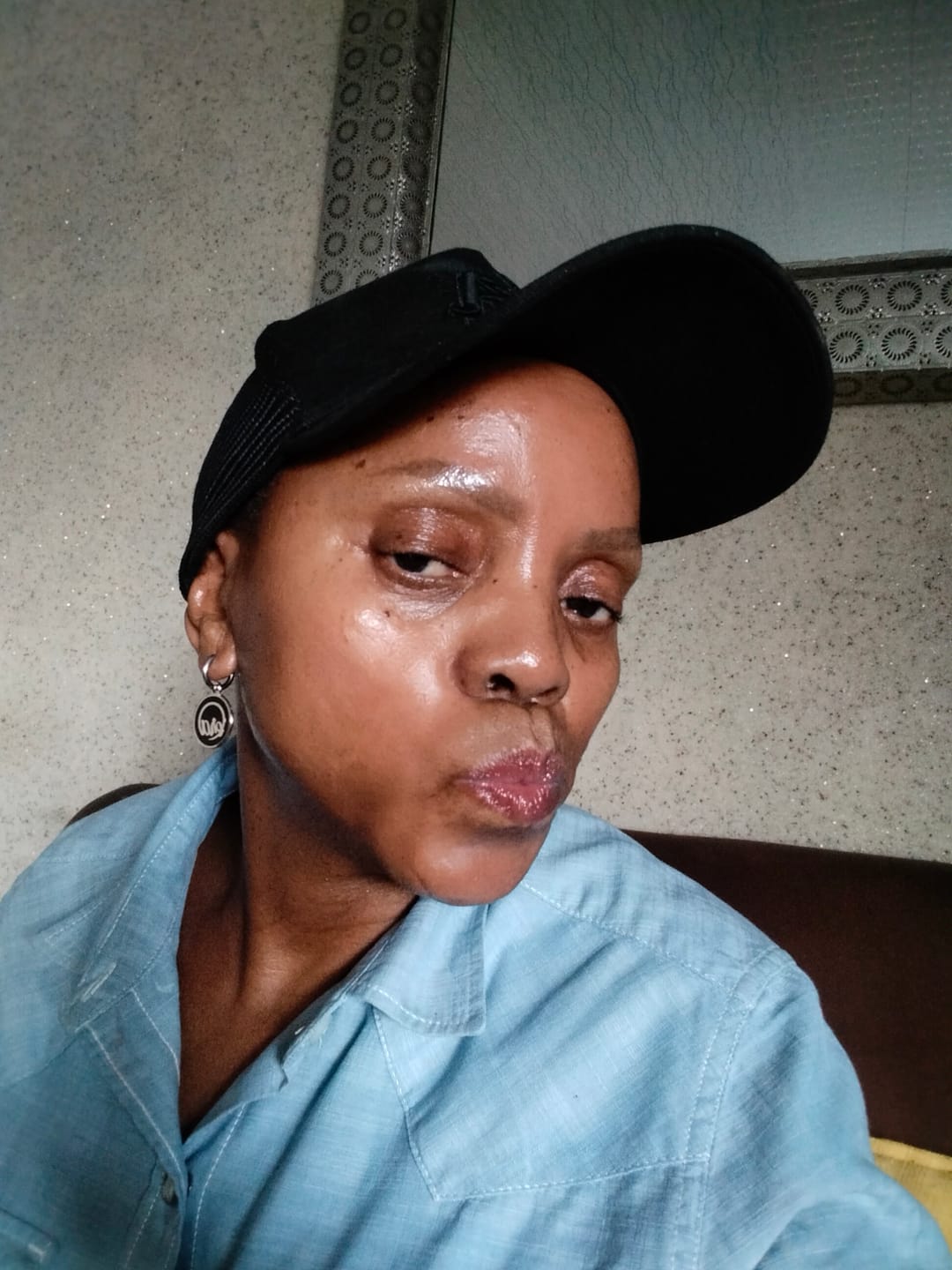 Customer photo review of Silver Diva Drop Earrings