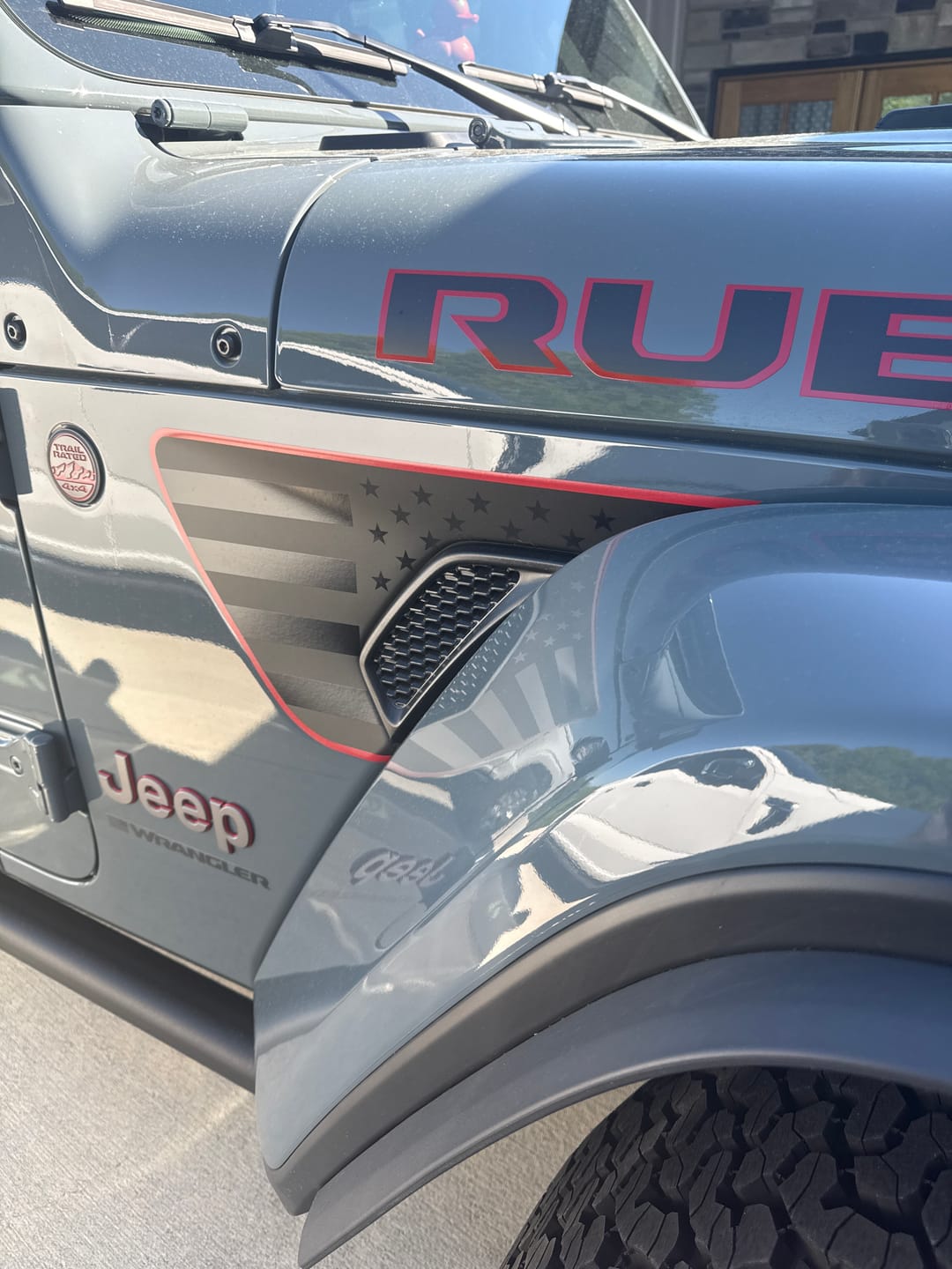 Customer photo review of Premium Fender Vent Decal Set | Black Flag - fits Wrangler JL & Gladiator JT