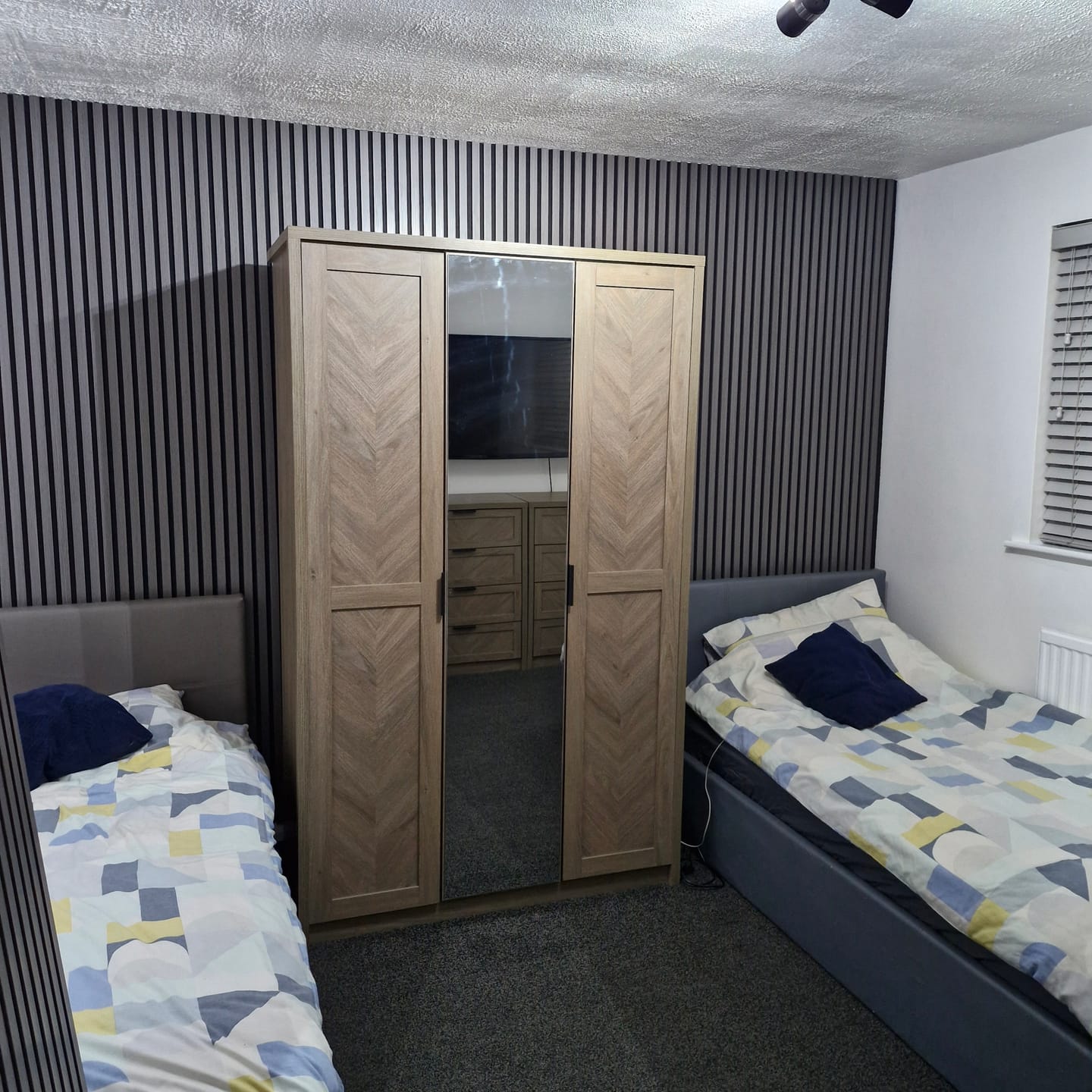 Customer photo review of Premium Acoustic Wall Panels - Dark Grey