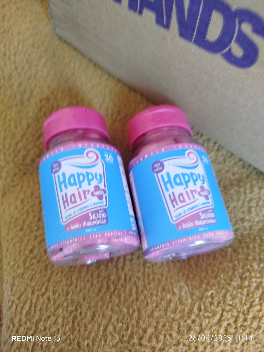 Customer photo review of Happy Hair 6 Potes + 6 Potes Grátis (Total 12 Potes)