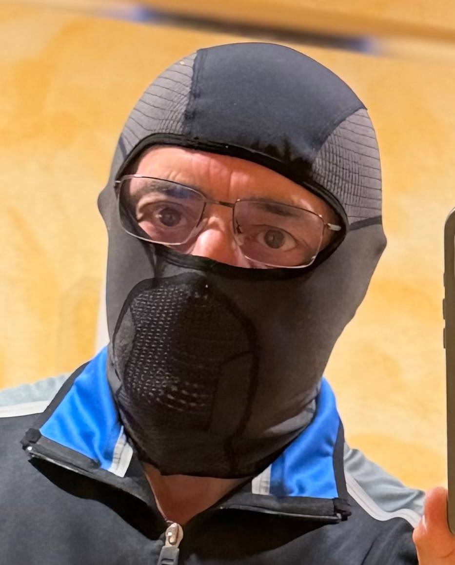 Customer photo review of LOBOO RTT22 Riding Headgear | COOLMAX Motorcycle Balaclava & Samurai Mask