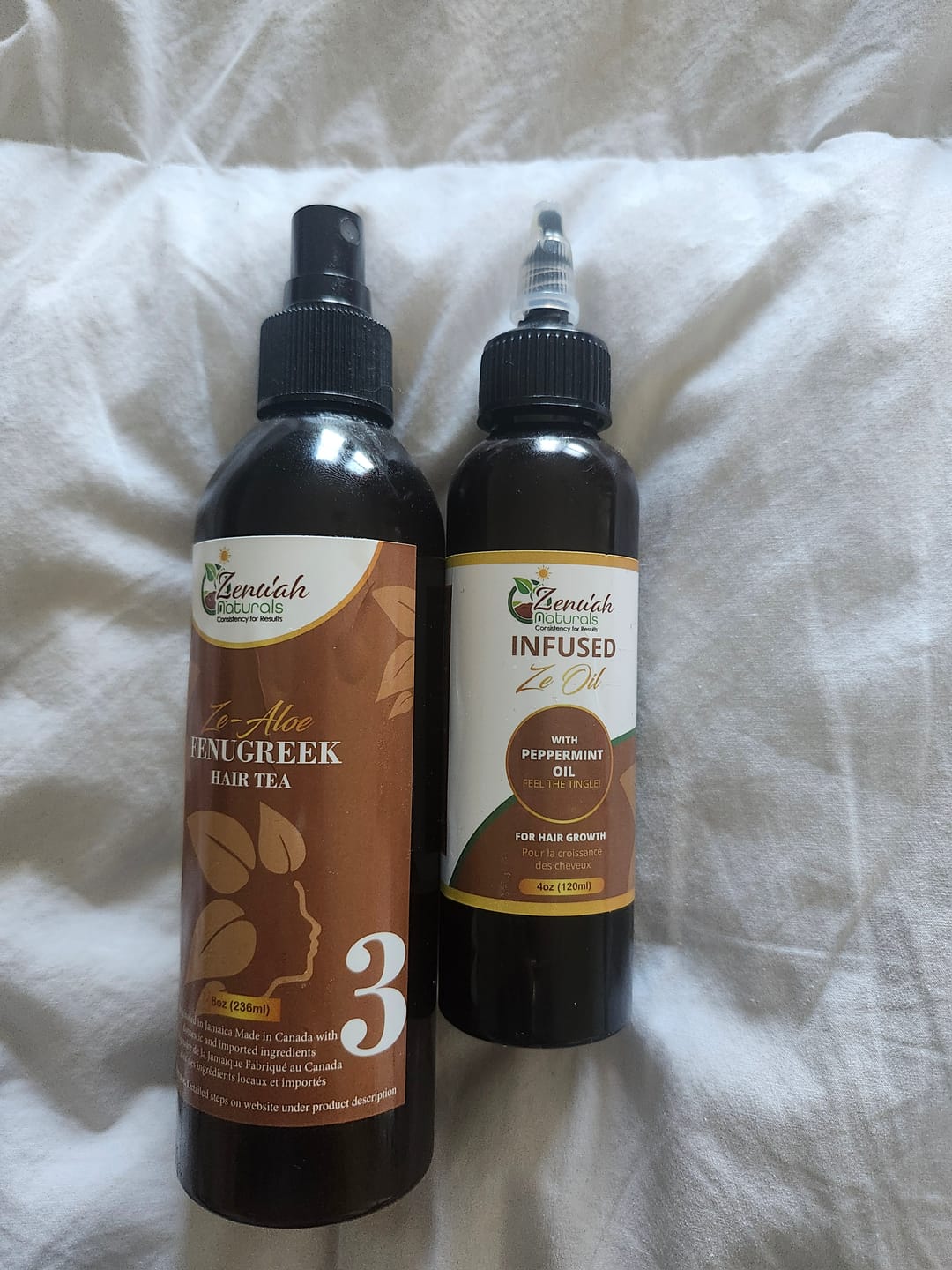 Customer photo review of Infused Ze Oil – Herbal Nourishing Scalp Blend
