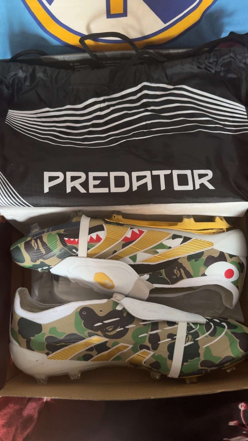 Customer photo review of Predator tongue x Bape FG