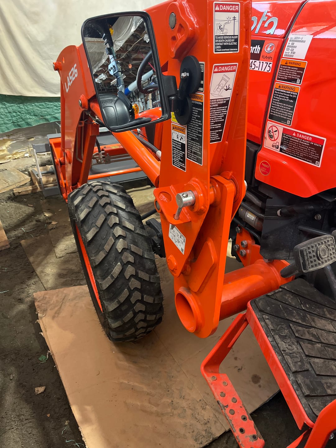 Customer photo review of 114Lbs Magnetic Side Mirrors for Tractors, Lawn Mover, UTV, ATV (1 pair)
