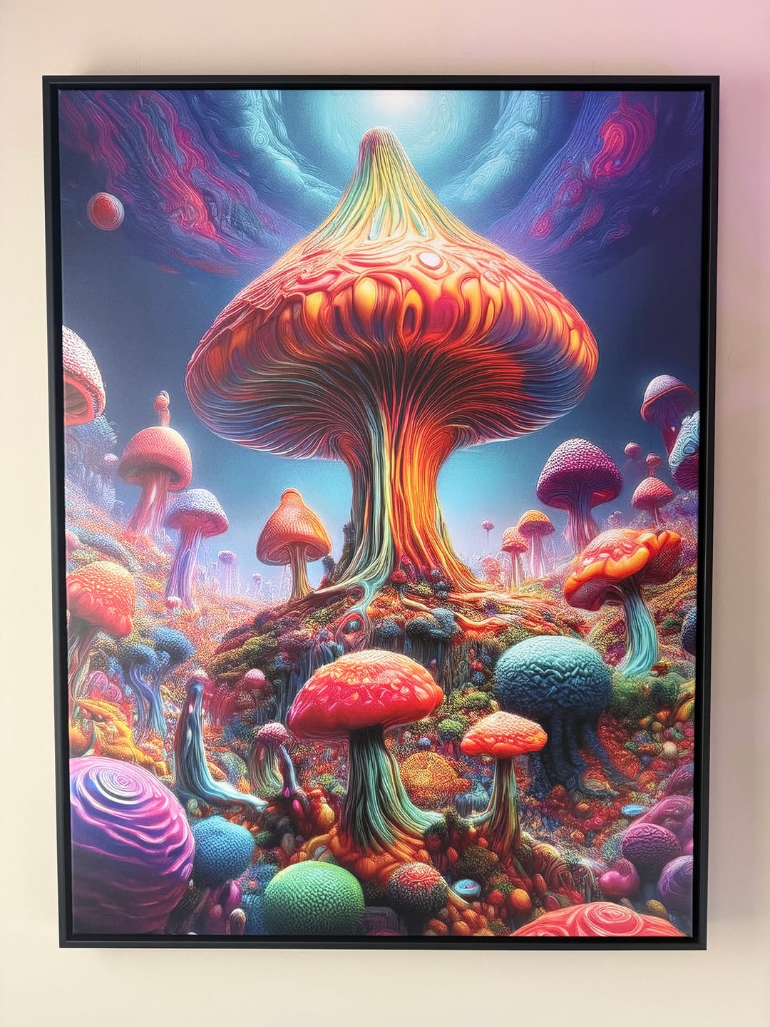 Customer photo review of Mushroom Colors Wall Art