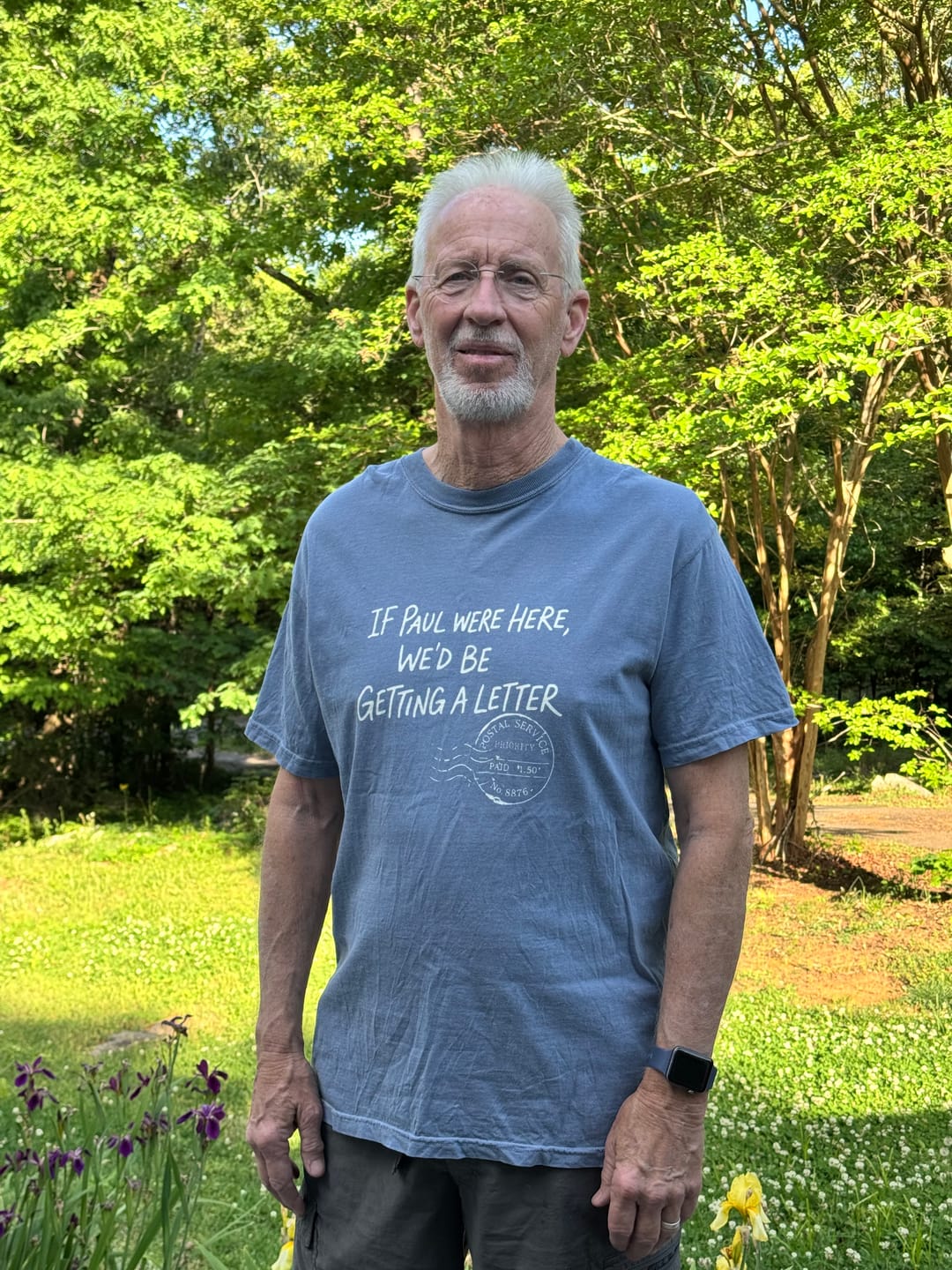 Customer photo review of Paul's Letter T-shirt