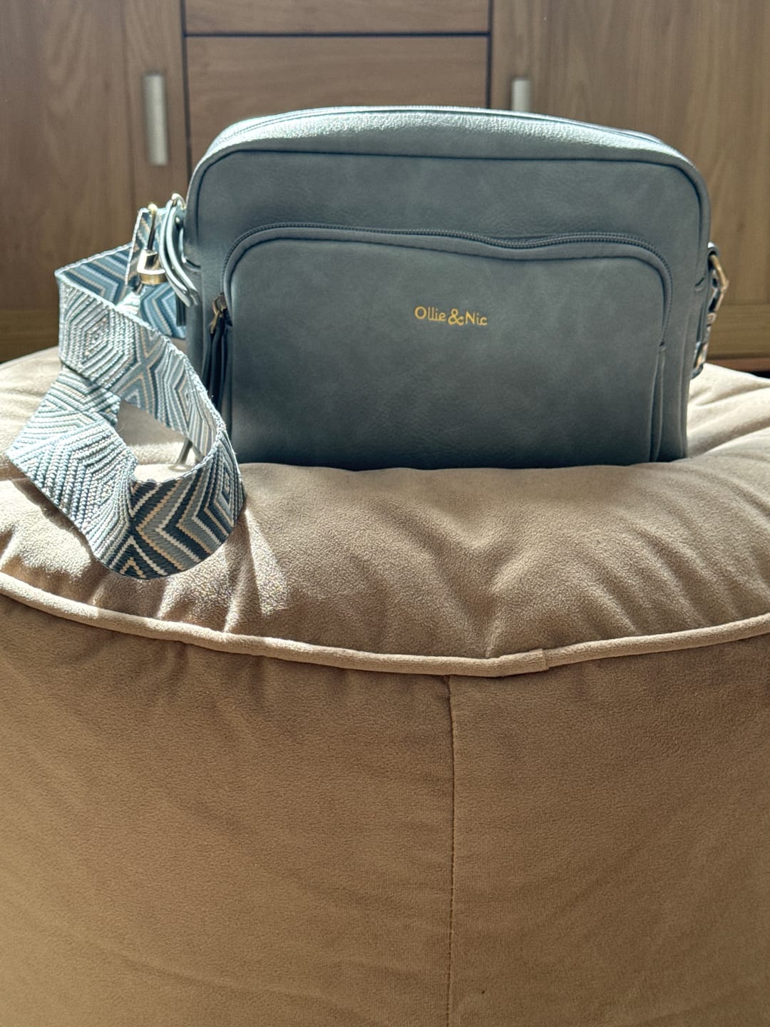 Customer photo review of Doyle Crossbody - Duck Egg