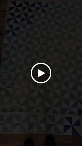 Customer video review of Pinwheel Perfection Blues  Sew-Ready Quilt Kit Featuring Gorgeous Riley Blake Shabby Basics Line
