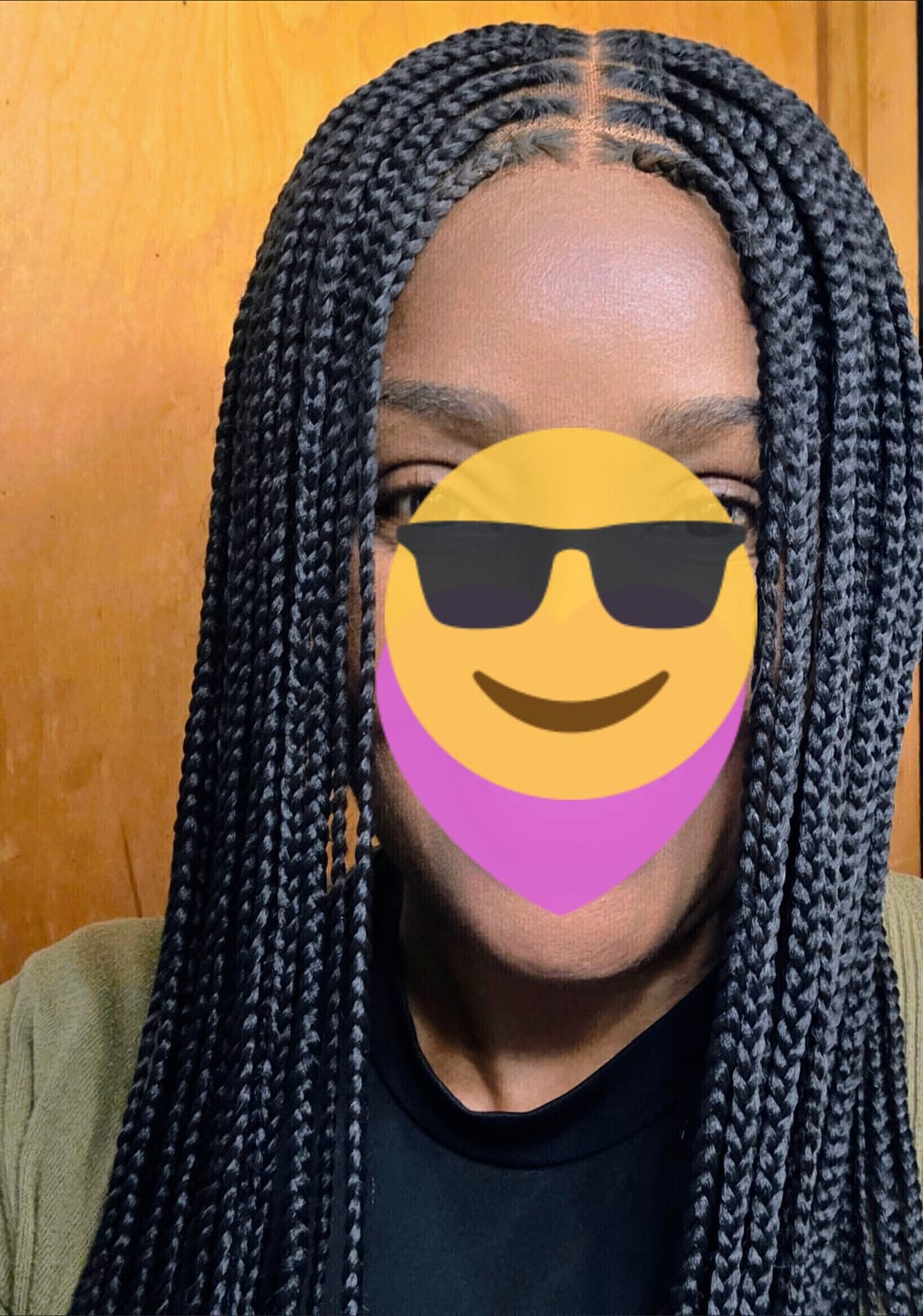 Customer photo review of Swiss HD Full Lace Knotless Box Braided Wig