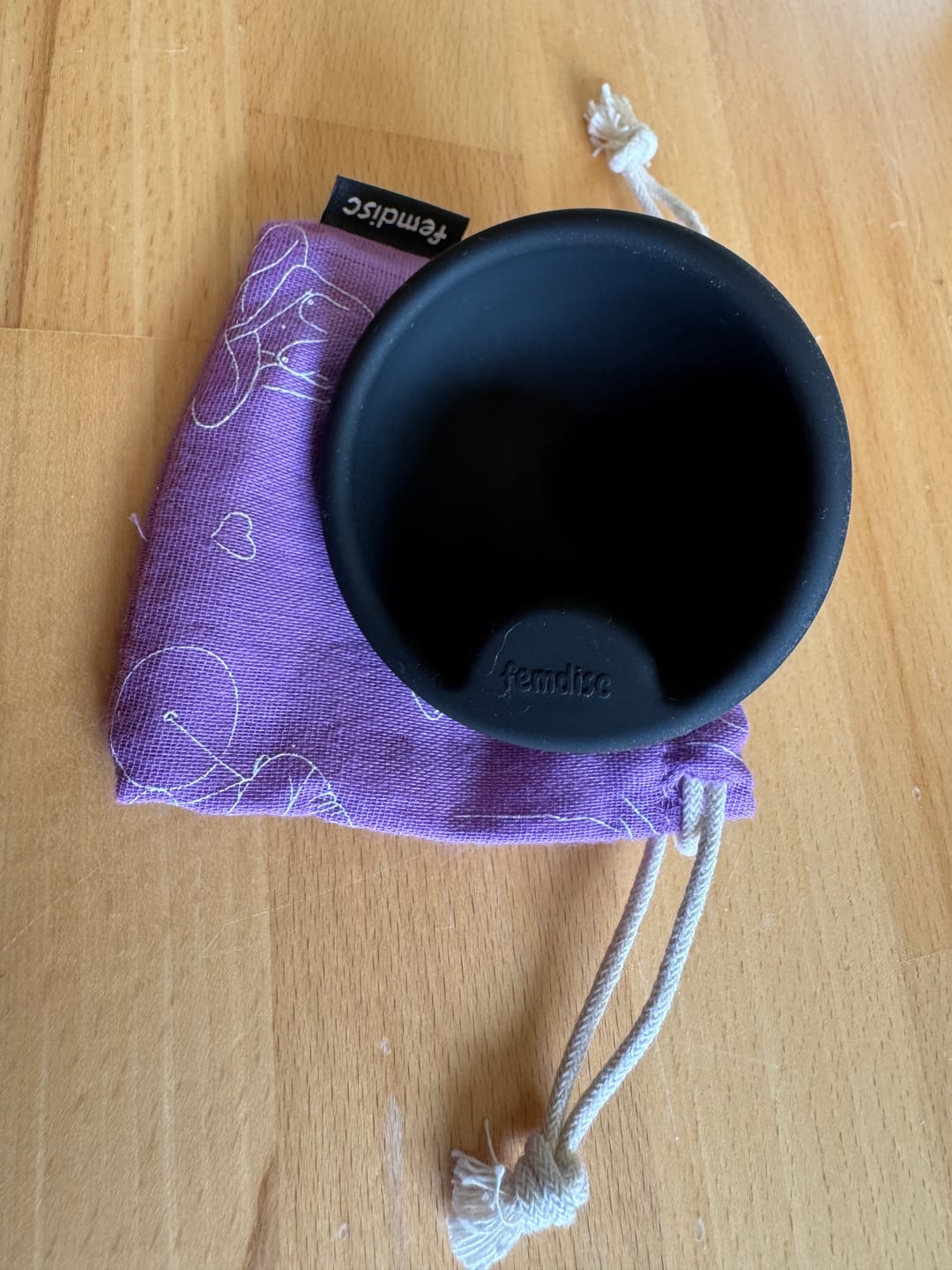 Customer photo review of femdisc Menstruationsscheibe mit Lasche