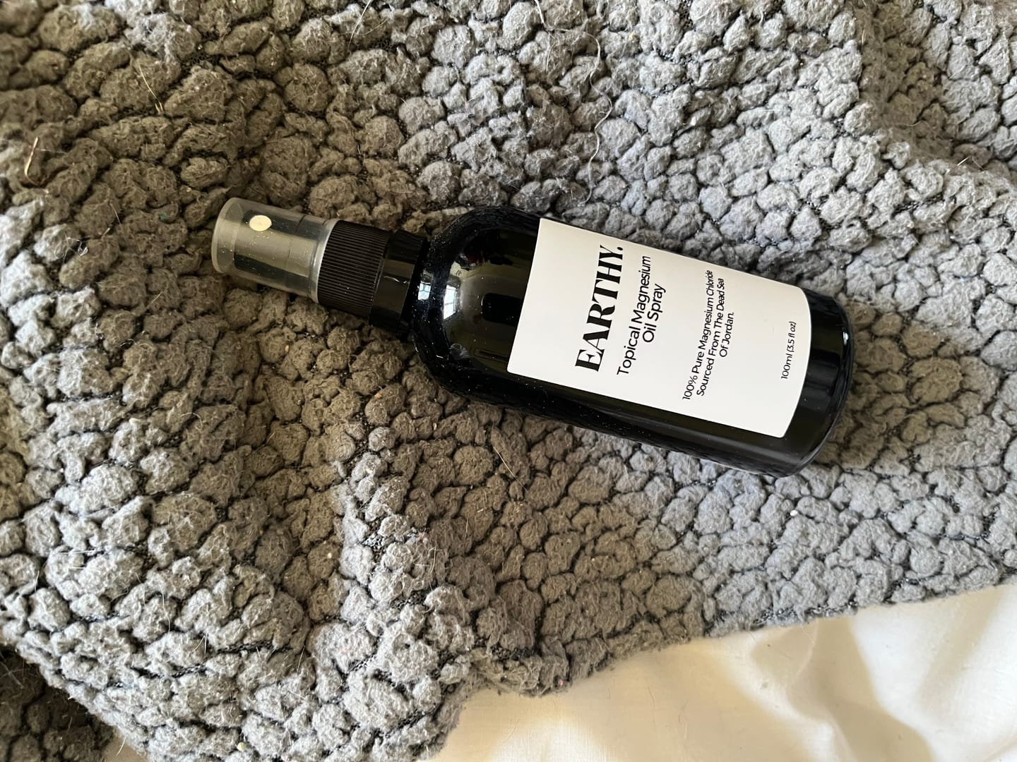 Customer photo review of Earthy™ Magnesium Oil Topical Spray | Dead Sea Magnesium Chloride