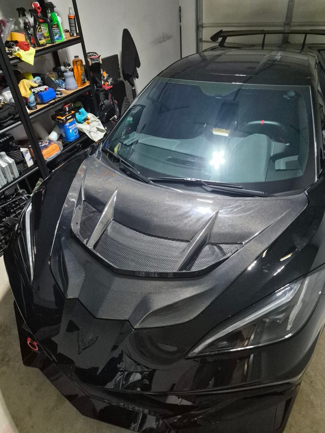 Customer photo review of Corvette C8 ZR1 Front Bumper Vented Extractor Hood