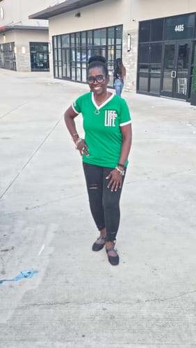 Customer photo review of Life Member Tee