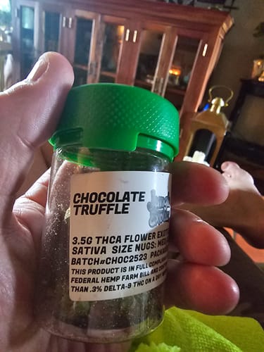Customer photo review of Chocolate Truffle Exotic THCA Flower Sativa 🔴