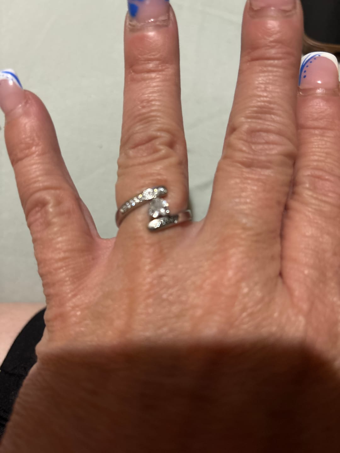 Customer photo review of Engraved Birthstone Ring