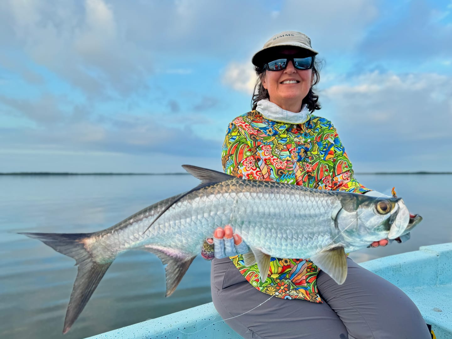 Customer photo review of Boho Bass Tunic Fishing Shirt