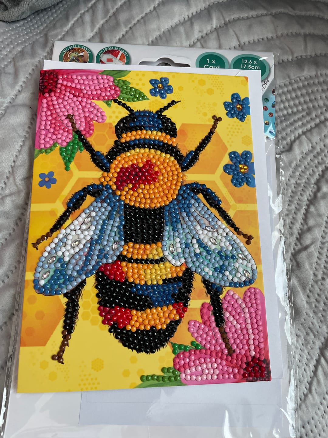 Customer photo review of Beehive Crystal Art Card Kit 12.6cm x 17.5cm