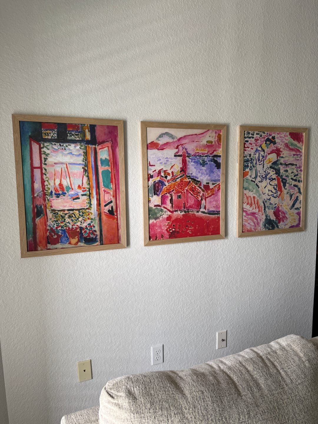 Customer photo review of Set of 3 Henri Matisse Posters. Watercolor Landscape
