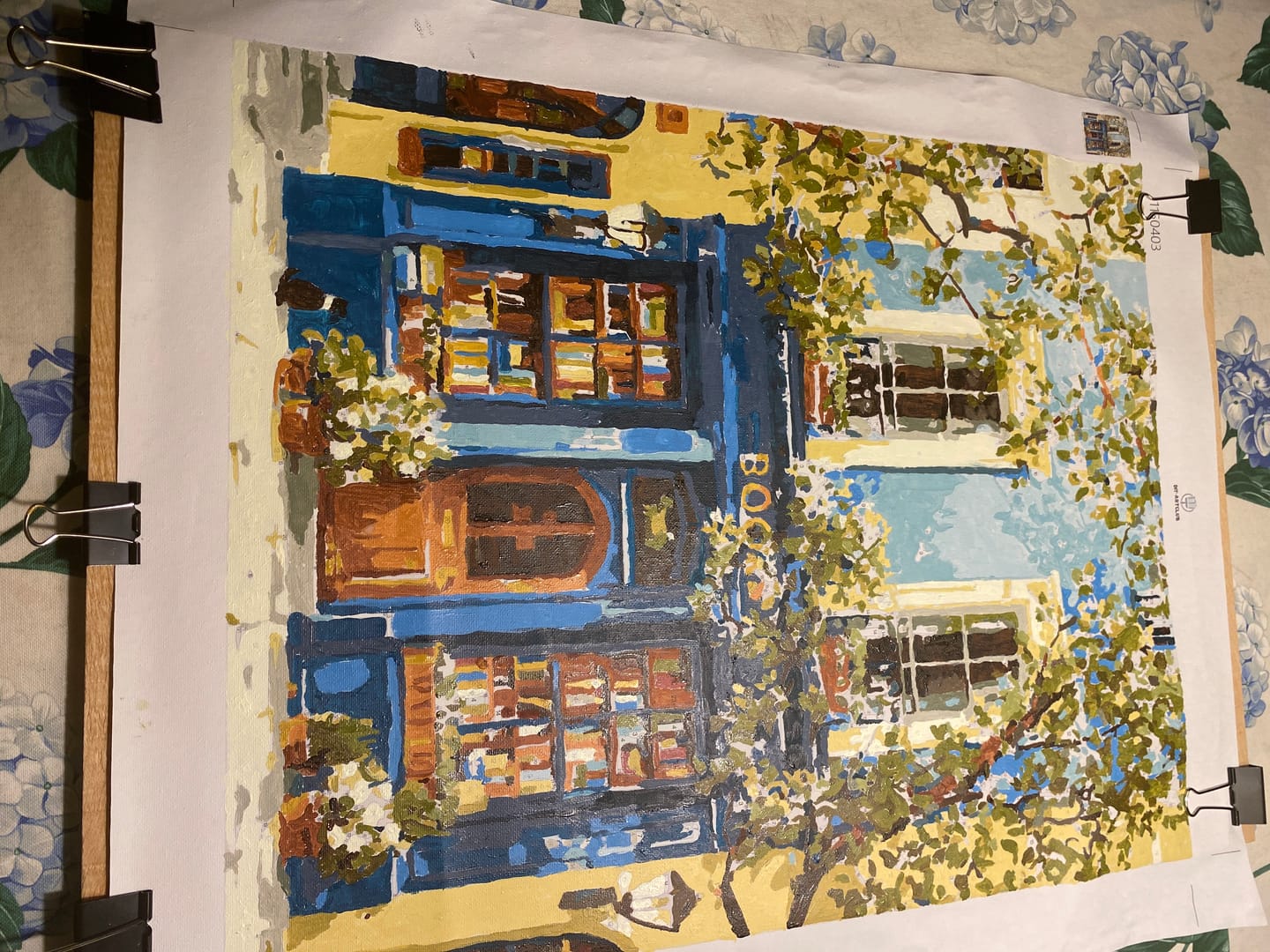 Customer photo review of The Blue Bookshop | Paint by Number