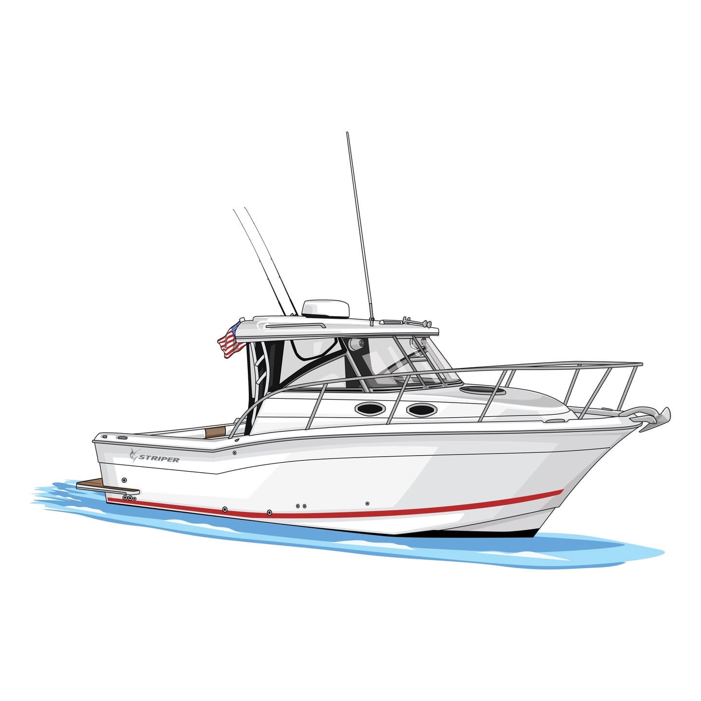 Customer photo review of Custom Digital Boat Artwork