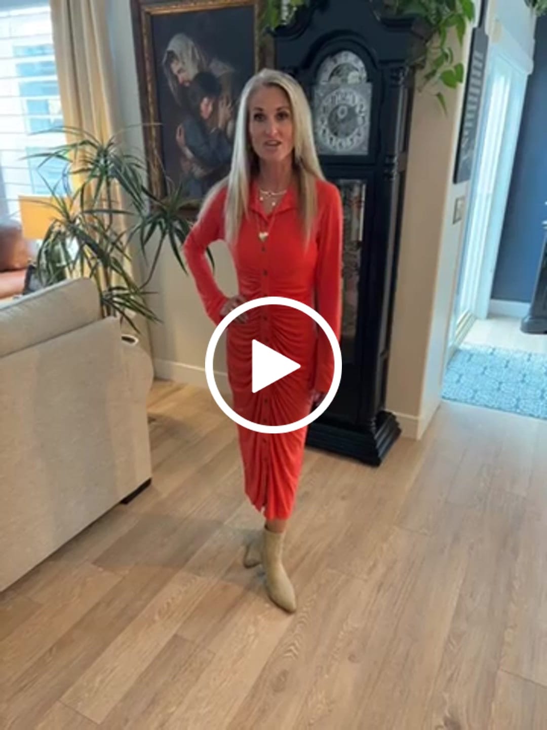 Customer video review of Brigitte Brianna Bardot Dress