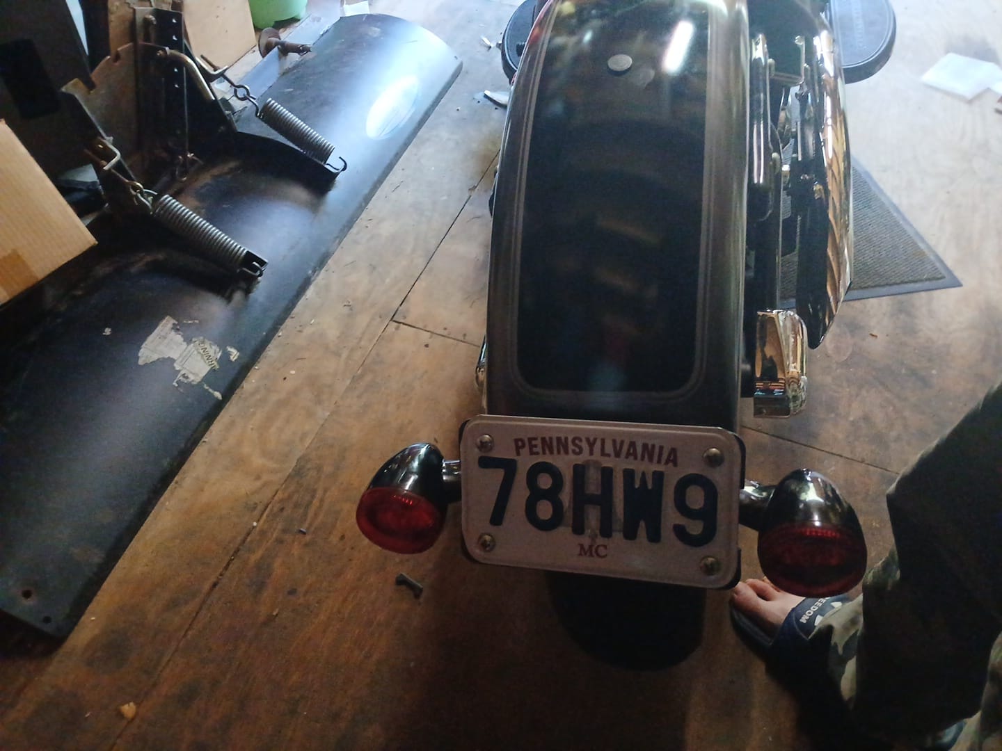 Customer photo review of Viking License Plate And Turn Signal Relocation Kit For Harley Davidson Softail Slim FLS